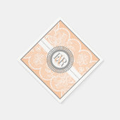 Pfirsichmusterhochzeit Serviette (Ecke)