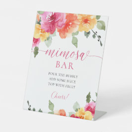 Pfirsichorange Mimosa Bar Sockelschild