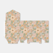 Pfirsichorange, rosa Grau, blumenreich Geschenkschachtel (Ungefaltet)