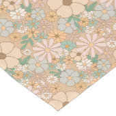 Pfirsichorange, rosa Grau, blumenreich Kurzer Tischläufer (Ecke)