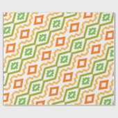Pfirsichorange und grün geschenkpapier (Flach)