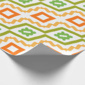 Pfirsichorange und grün geschenkpapier (Ecke)