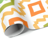 Pfirsichorange und grün geschenkpapier (Rolleneckpunkt)