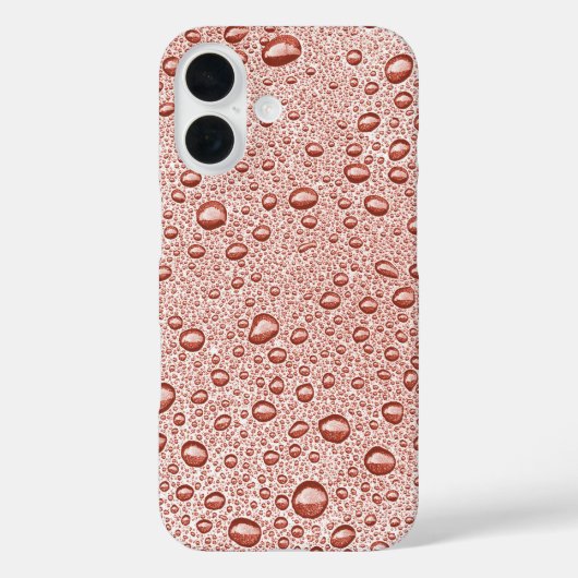 Pfirsichorangefarbene Wassertropfen Case-Mate iPhone Hülle (Rückseite)