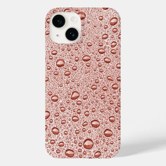 Pfirsichorangefarbene Wassertropfen Case-Mate iPhone Hülle (Rückseite)