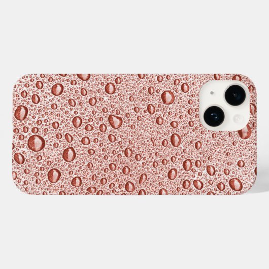 Pfirsichorangefarbene Wassertropfen Case-Mate iPhone Hülle (Rückseite (Horizontal))