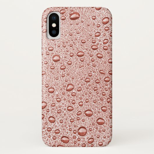 Pfirsichorangefarbene Wassertropfen Case-Mate iPhone Hülle (Rückseite)