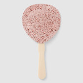 Pfirsichorangefarbene Wassertropfen Fächer (Rückseite)