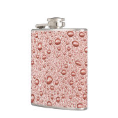 Pfirsichorangefarbene Wassertropfen Flachmann (Links)