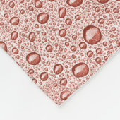 Pfirsichorangefarbene Wassertropfen Fleecedecke (Ecke)