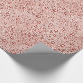 Pfirsichorangefarbene Wassertropfen Geschenkpapier (Ecke)