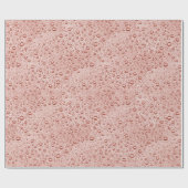 Pfirsichorangefarbene Wassertropfen Geschenkpapier (Flach)