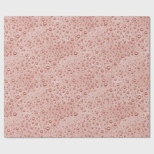 Pfirsichorangefarbene Wassertropfen Geschenkpapier (Flach)