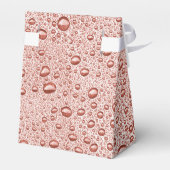 Pfirsichorangefarbene Wassertropfen Geschenkschachtel (Rückseite)