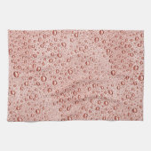 Pfirsichorangefarbene Wassertropfen Geschirrtuch (Horizontal)