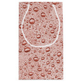 Pfirsichorangefarbene Wassertropfen Kleine Geschenktüte (Rückseite)