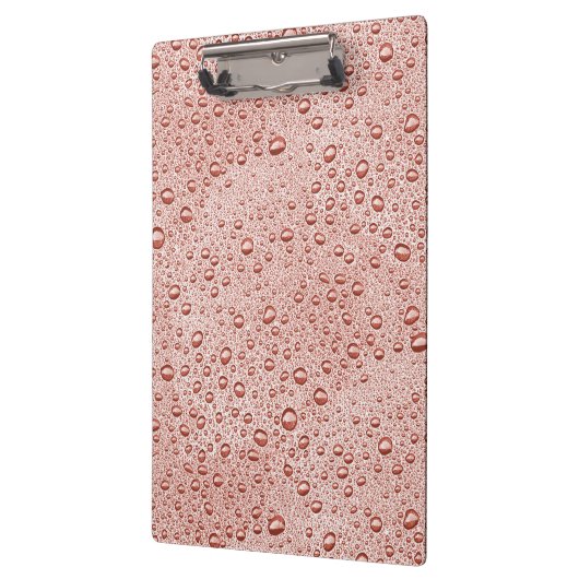 Pfirsichorangefarbene Wassertropfen Klemmbrett (Links)