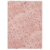 Pfirsichorangefarbene Wassertropfen Klemmbrett (Rückseite)