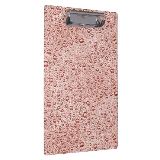 Pfirsichorangefarbene Wassertropfen Klemmbrett (Rechts)