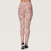 Pfirsichorangefarbene Wassertropfen Leggings (Rückseite)