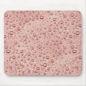 Pfirsichorangefarbene Wassertropfen Mousepad (Vorne)