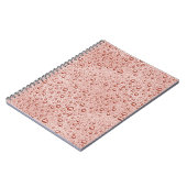 Pfirsichorangefarbene Wassertropfen Notizblock (Linke Seite)