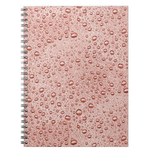 Pfirsichorangefarbene Wassertropfen Notizblock