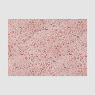 Pfirsichorangefarbene Wassertropfen Seidenpapier
