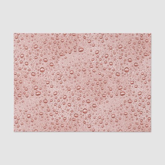 Pfirsichorangefarbene Wassertropfen Seidenpapier (Vorderseite)
