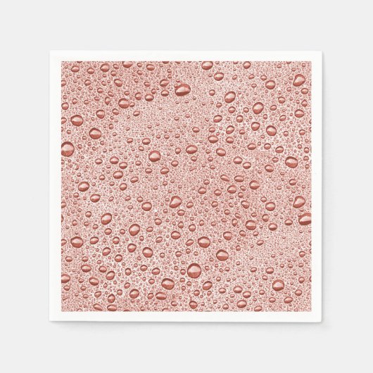 Pfirsichorangefarbene Wassertropfen Serviette (Vorderseite)