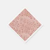 Pfirsichorangefarbene Wassertropfen Serviette (Ecke)