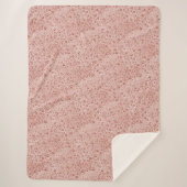 Pfirsichorangefarbene Wassertropfen Sherpadecke (Vorderseite)