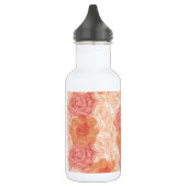 Pfirsichpastellfarbene Vintage Rose Edelstahlflasche (Links)
