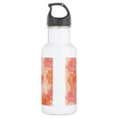 Pfirsichpastellfarbene Vintage Rose Edelstahlflasche (Rückseite)