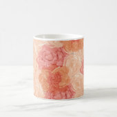 Pfirsichpastellfarbene Vintage Rose Kaffeetasse (Mittel)