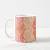 Pfirsichpastellfarbene Vintage Rose Kaffeetasse (Links)