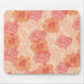 Pfirsichpastellfarbene Vintage Rose Mousepad (Vorne)