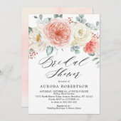 Pfirsichpastete Pink Pink Brautparty Einladung (Vorne/Hinten)