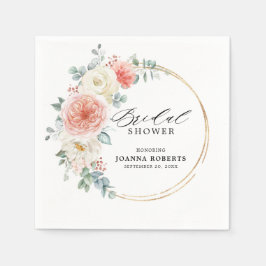 Pfirsichpastete Pink Pink Brautparty Serviette