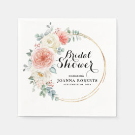 Pfirsichpastete Pink Pink Brautparty Serviette