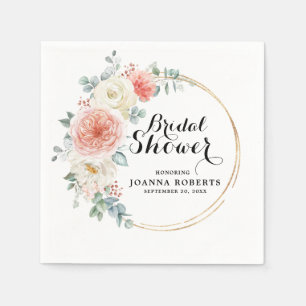 Pfirsichpastete Pink Pink Brautparty Serviette