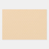 Pfirsichpfirsich Kariert Bow Elegante neutrale Bab Geschenkpapier Set (Vorderseite 3)