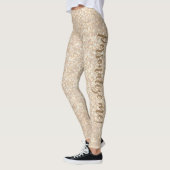 Pfirsichpfirsichbräunlicher Glitzer - KUSTOM Leggings (Links)
