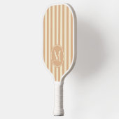 Pfirsichpfirsichpfirsichkuss Monogramm aus dem Mit Pickleball Schläger (Links)
