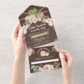 Pfirsichpflanzendusche All In One Einladung (Abreißen)