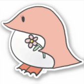 Pfirsichpinguin Aufkleber (Vorderseite)