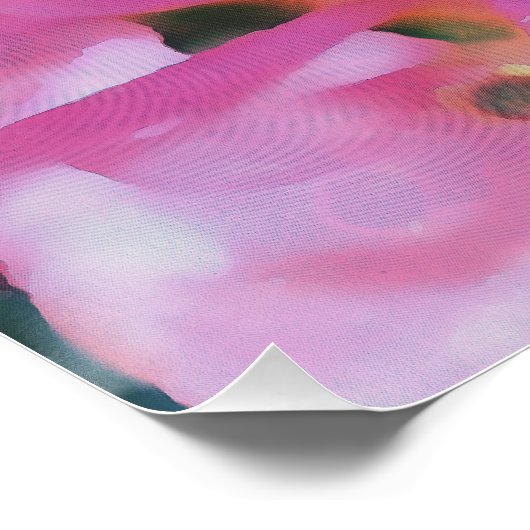 Pfirsichpollen Makro Abstrakte Kunst Poster (Ecke)