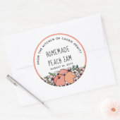 Pfirsichprodukte, hausgemacht runder aufkleber (Umschlag)