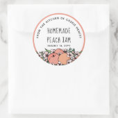 Pfirsichprodukte, hausgemacht runder aufkleber (Tasche)