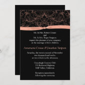 Pfirsichrollen und Hochzeitsfeiern Einladung (Vorne/Hinten)